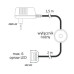 Блок питания LED 18W 12VDC, ножной выключатель, разветвитель 6 гнезд, провод 3,5 м арт.ZAS-SI-12DC-18W-MNW