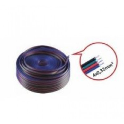 Провод LED RGB 4x0,32mm2, бухта 100 м арт.PRZ-MET-4X0,32-CZ