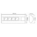 Удлинитель CORNER BOX 4xSchuco(розетка), алюм, провод 1,8 м арт.CORNERBOX-ALU-4DE