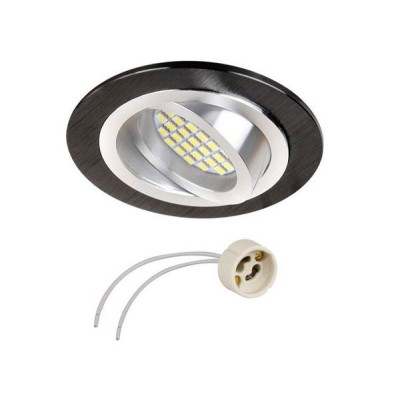 Комплект светильник BRAVA (без LED) + розетка GU10, черный арт.BRAVA-CZ-01