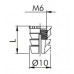 Футорка Metalimpex M6х10 мм, пластик. Арт: 279.10M6.05